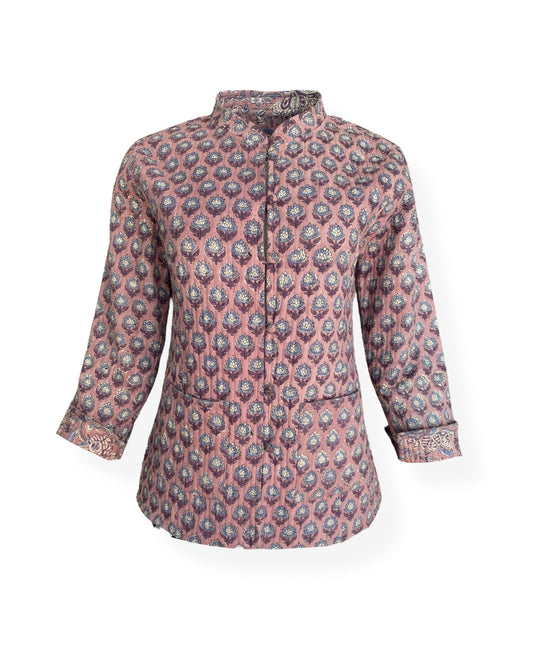 Mauve Guls print Reversible jacket