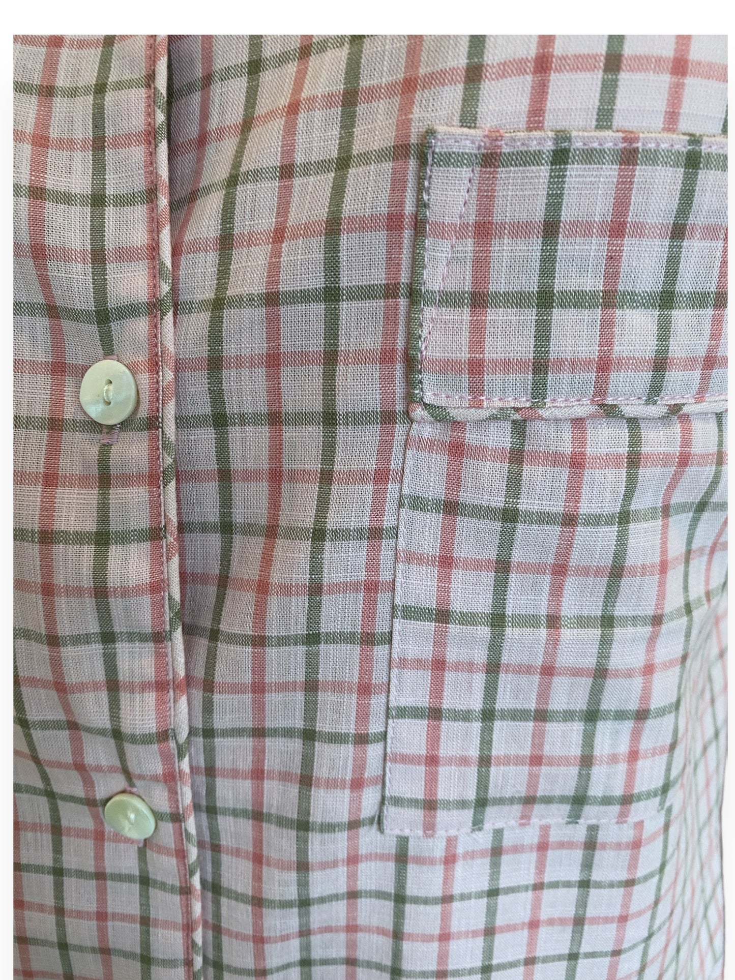 Pale Pink & green check print Pyjama set