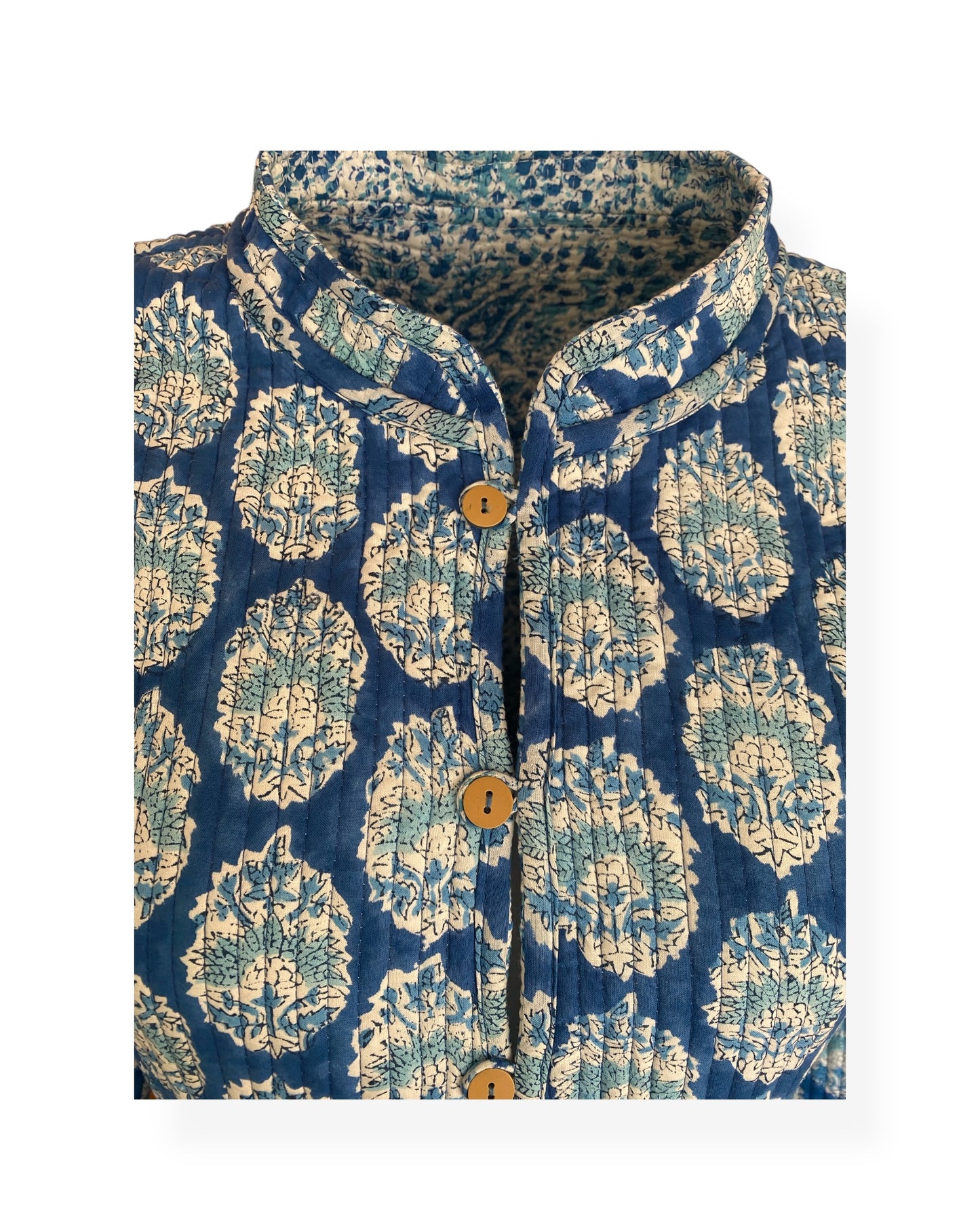 Neelam(Blue) Booti print Reversible jacket