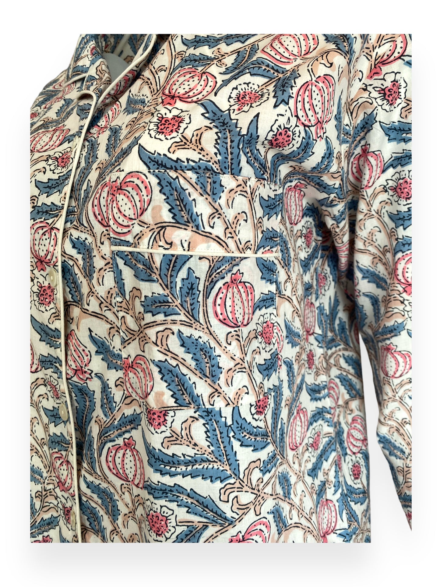 Pomegranate handblock print Pyjama set