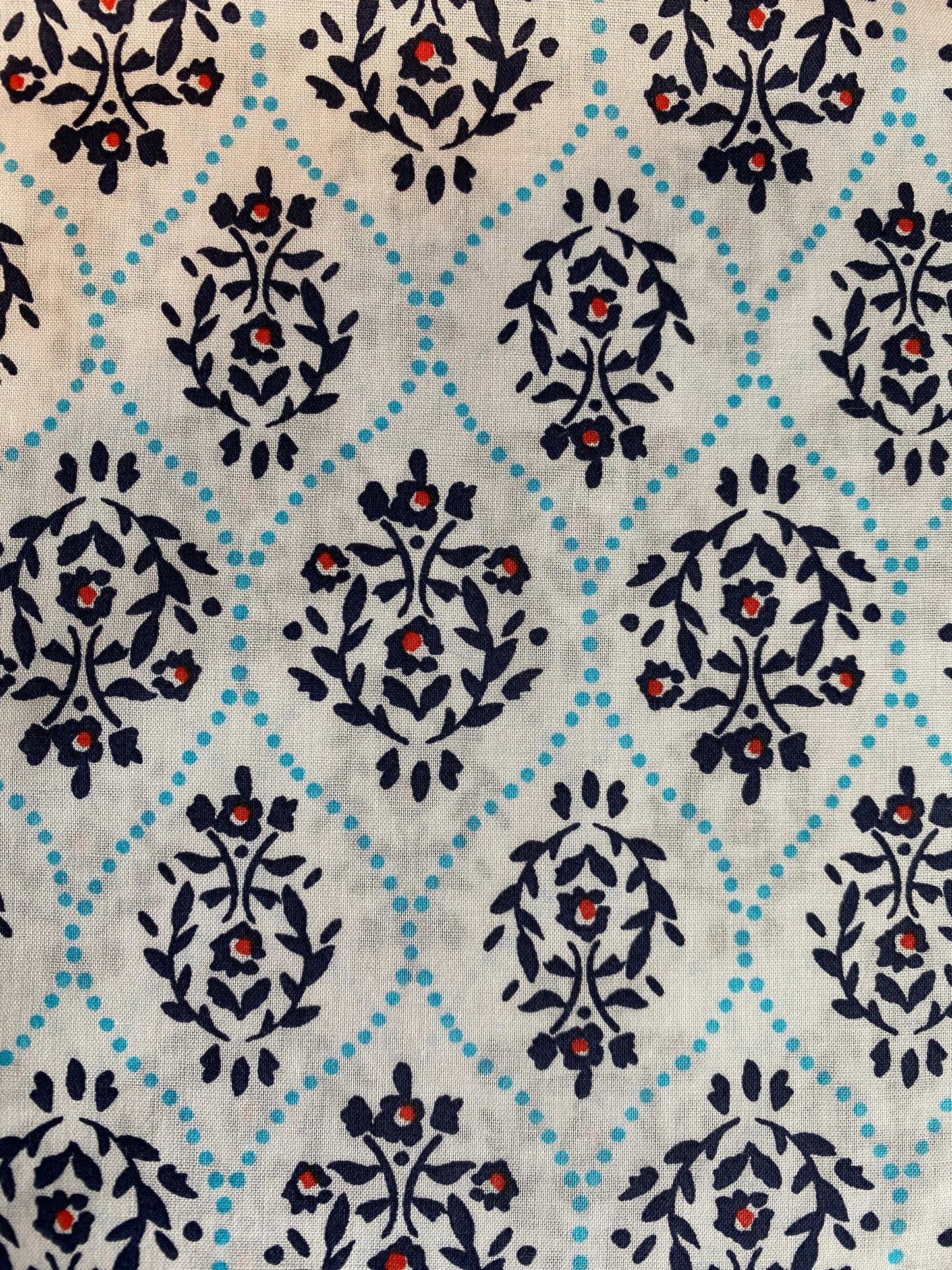 Dark Blue Booti Mehr Cotton top