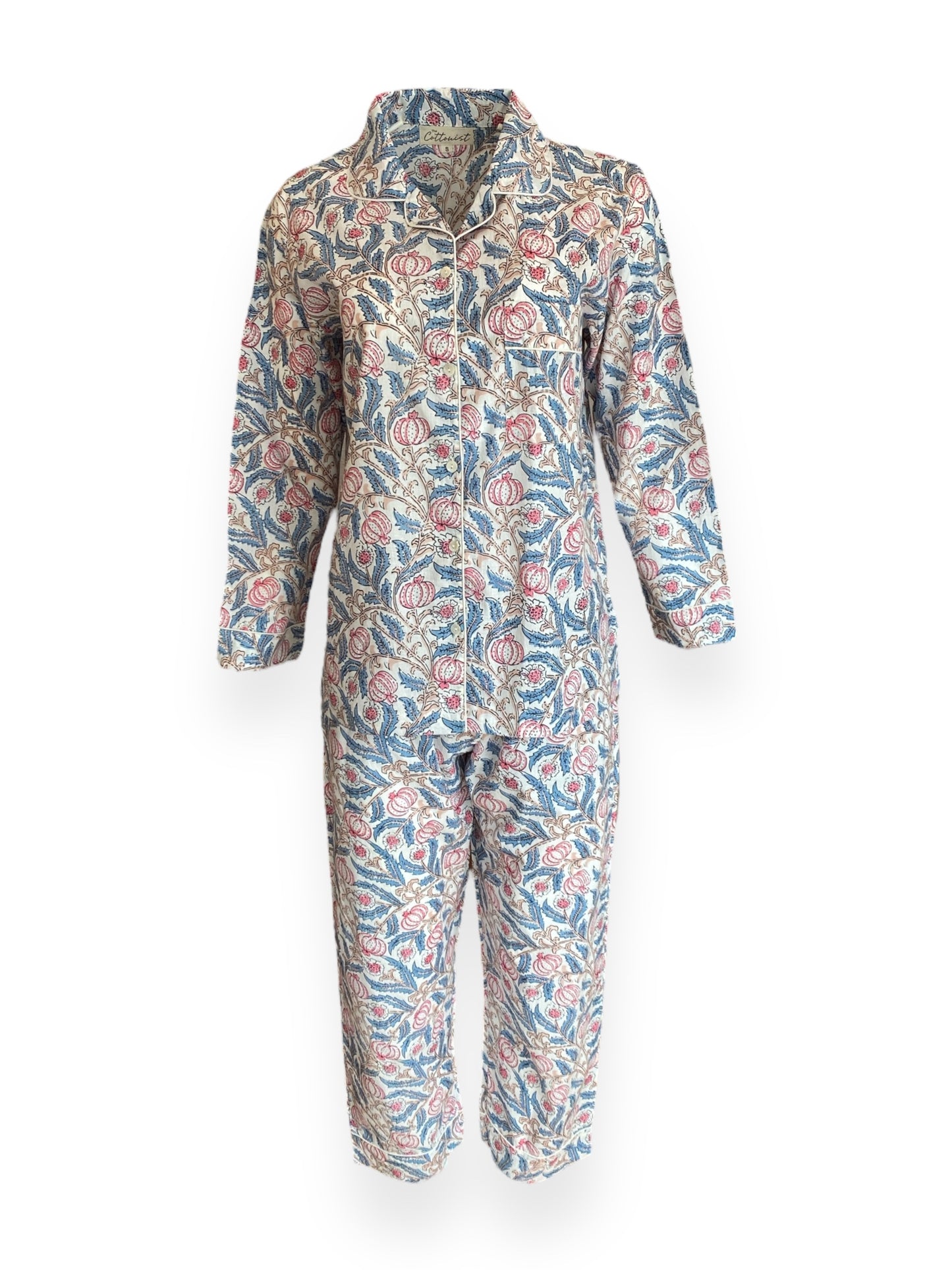 Pomegranate handblock print Pyjama set