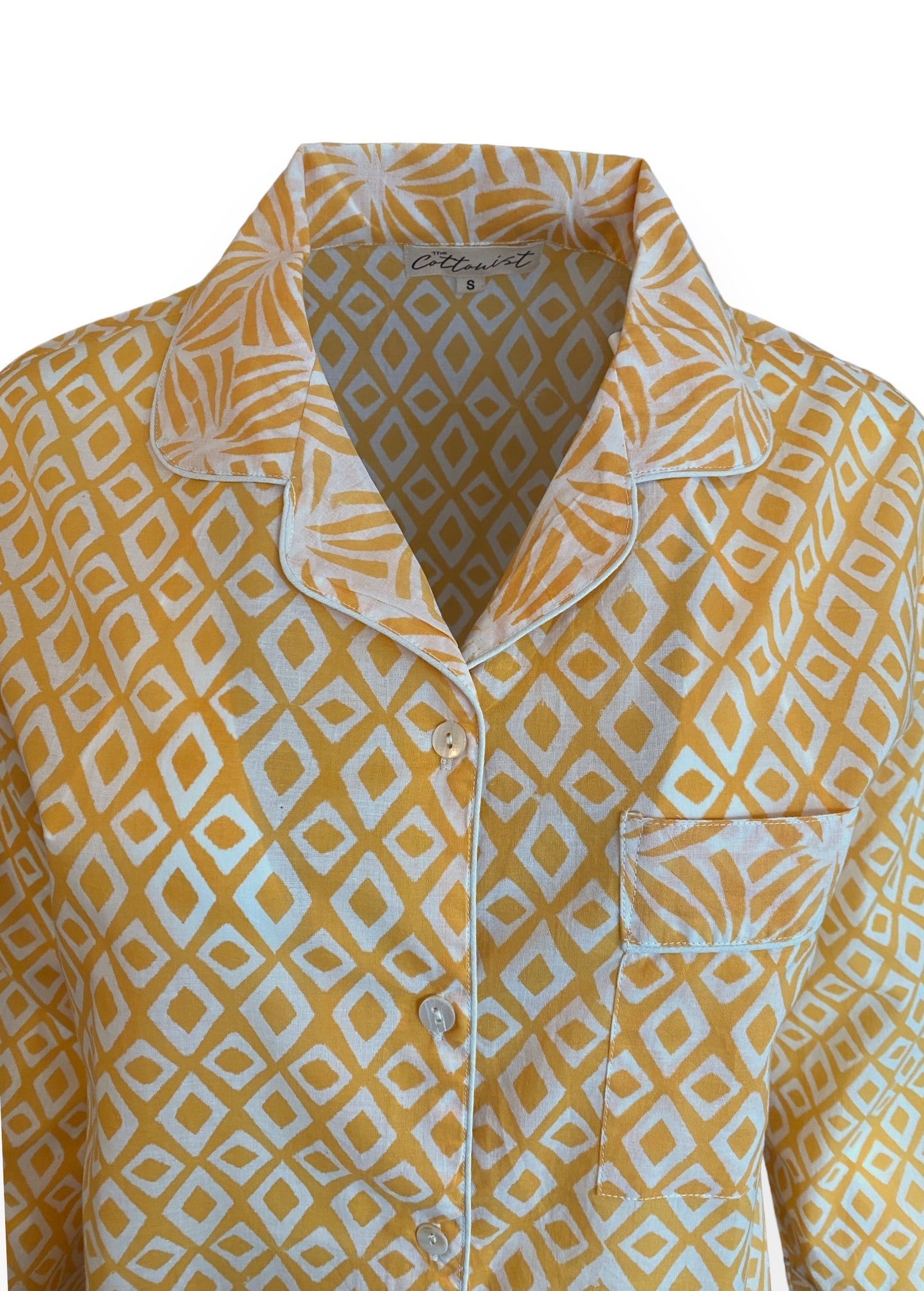 Dandelion Yellow handblock print Pyjama set