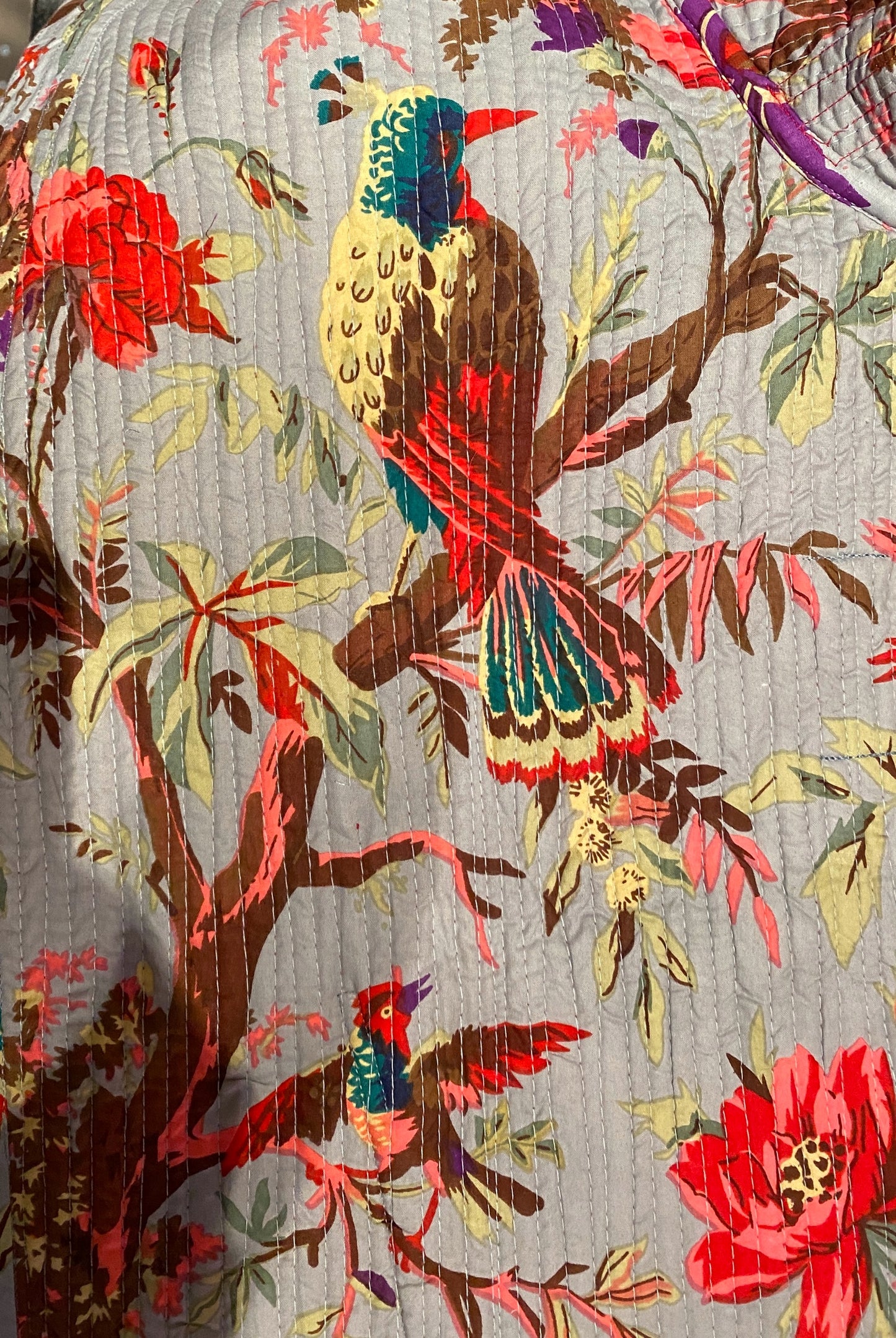 Laal bagh Reversible Quilted Kimono robe