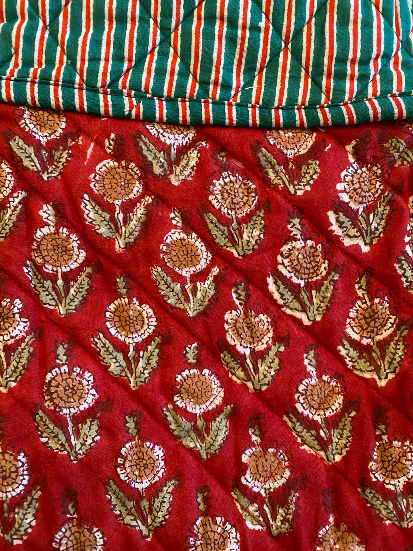 Handblock print Christmas sacks