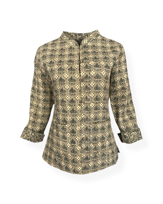 Grey Booti print Reversible jacket