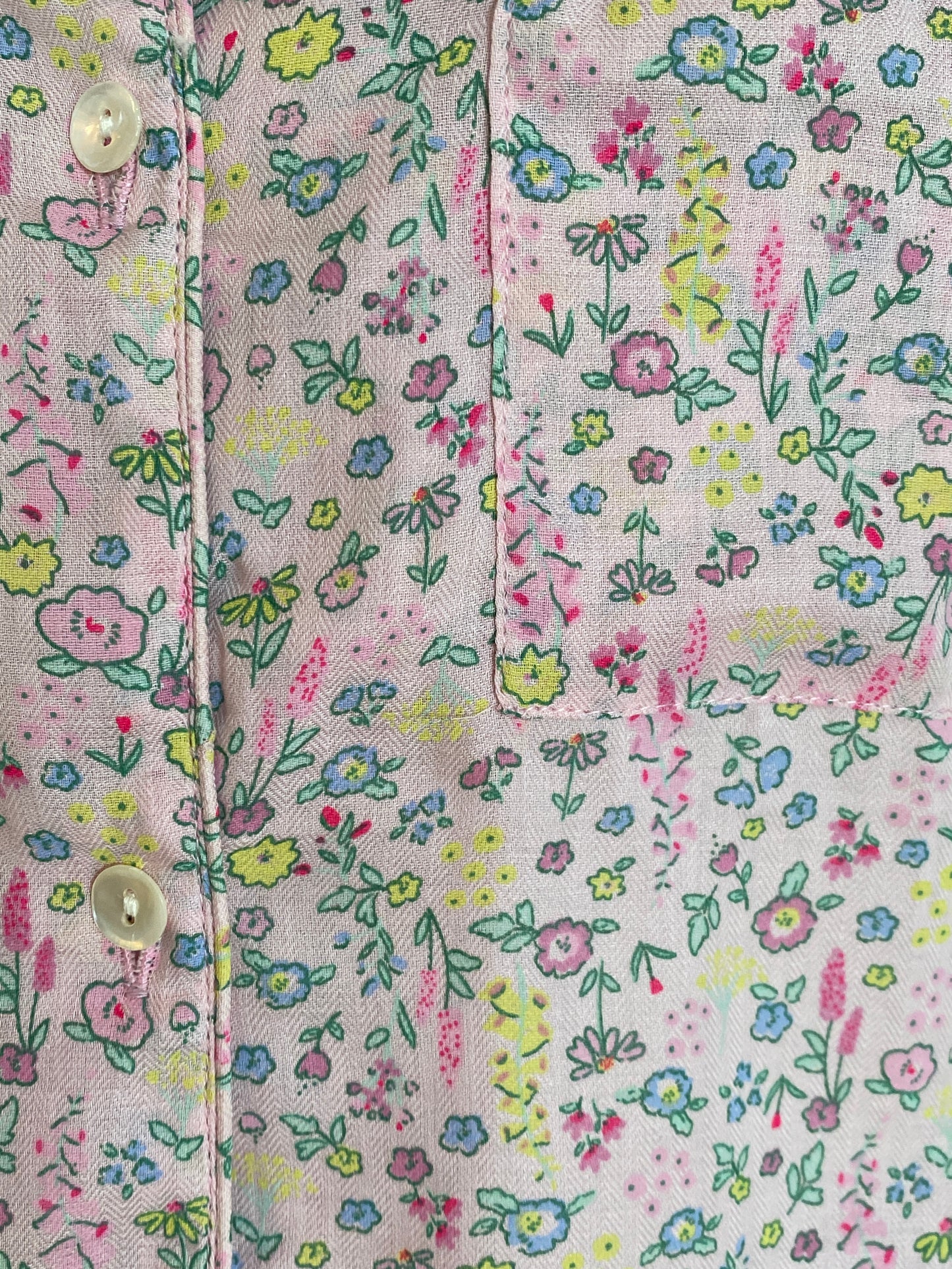 Soft Pink & Lemon Ditsy print Shorts set