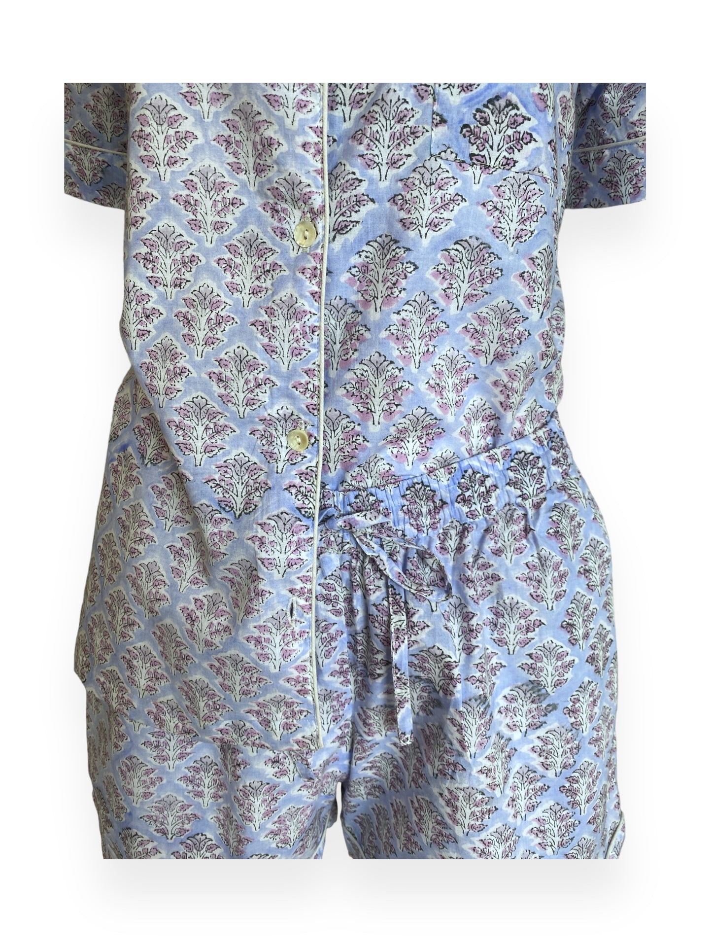 Pale Lavender Pink booti shorts set