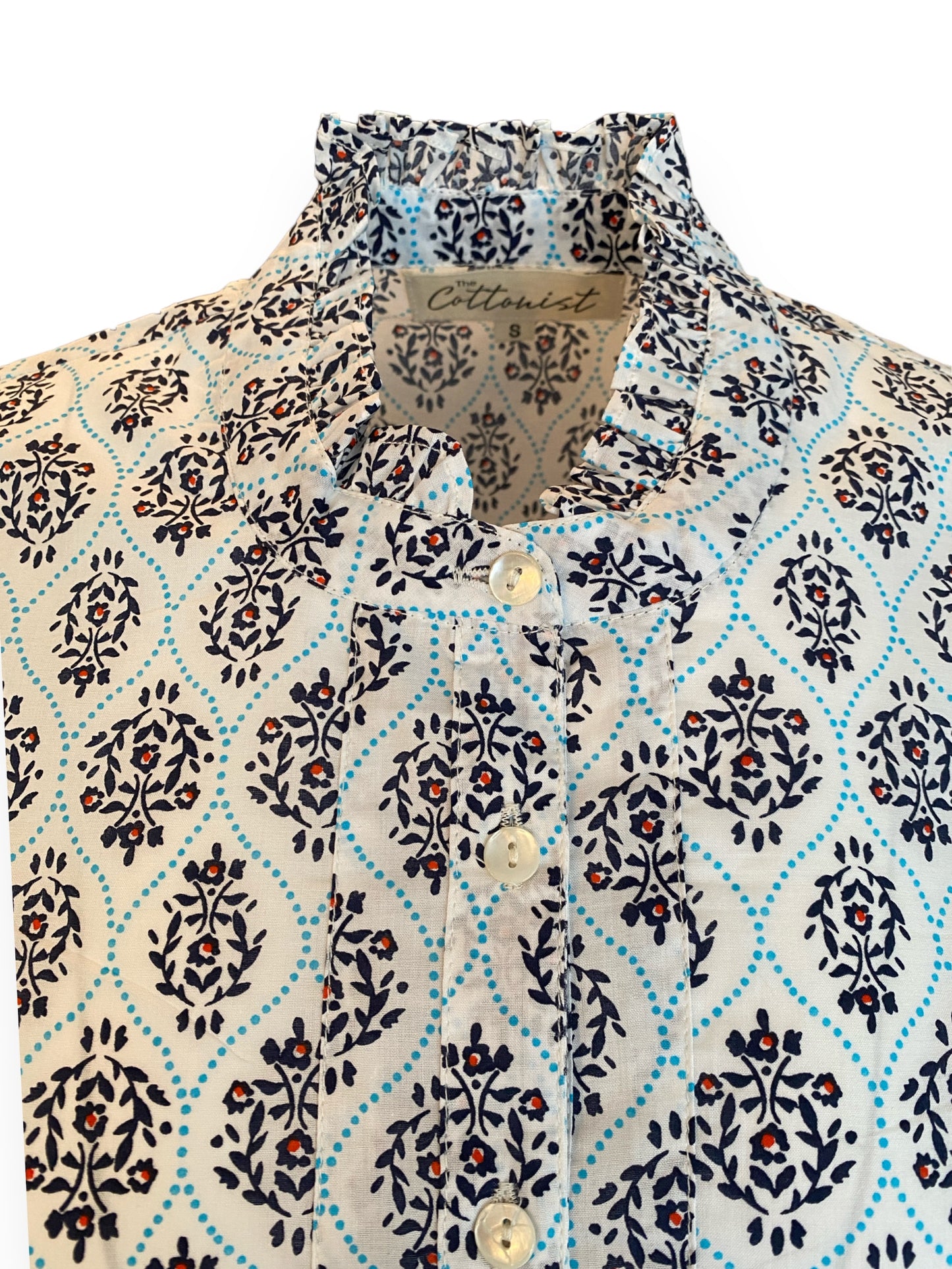 Dark Blue Booti Mehr Cotton top