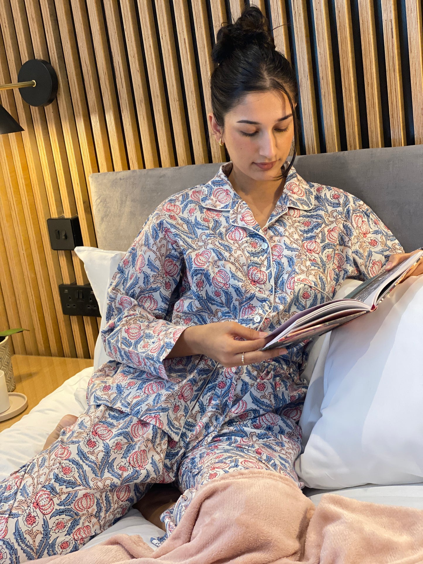 Pomegranate handblock print Pyjama set