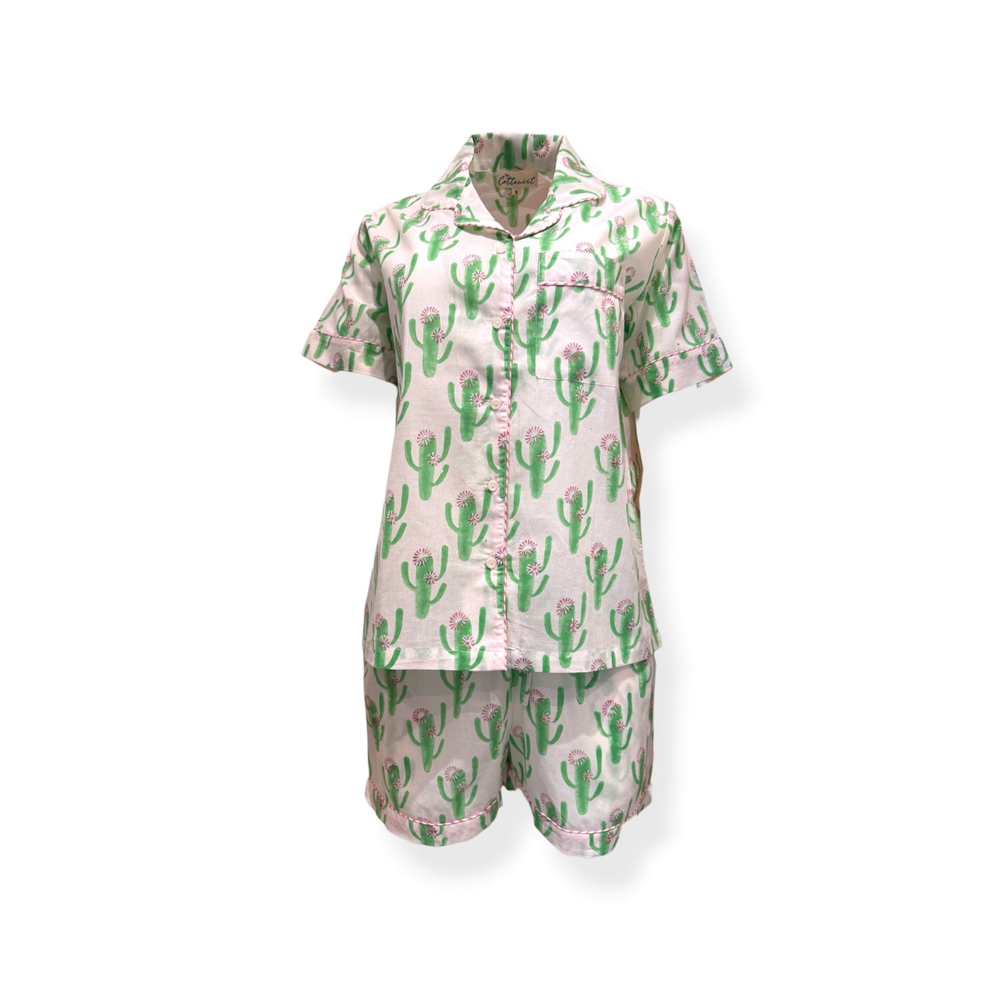 Cute Cactus print shorts set
