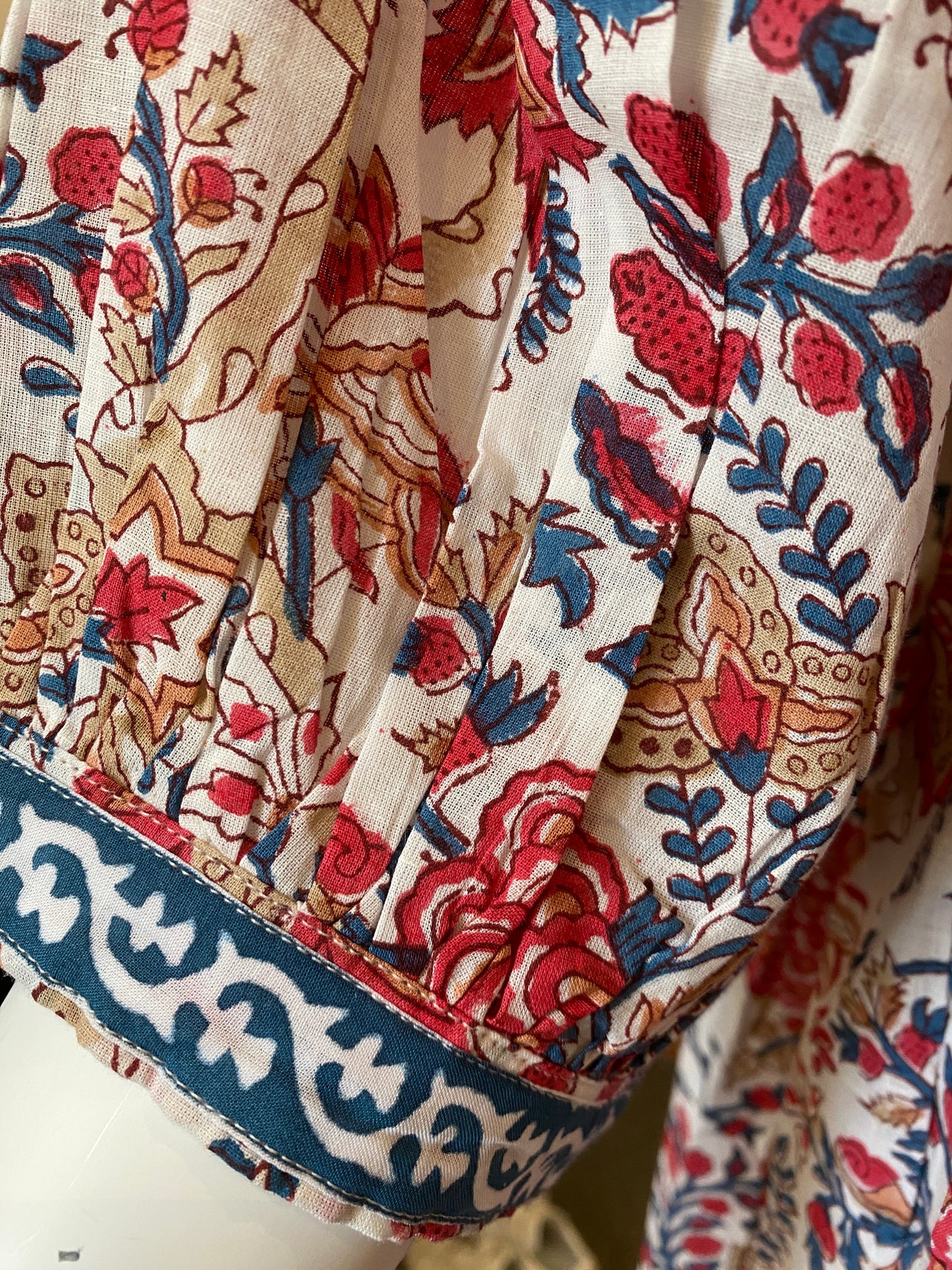 Red & Blue Vera Midi Dress