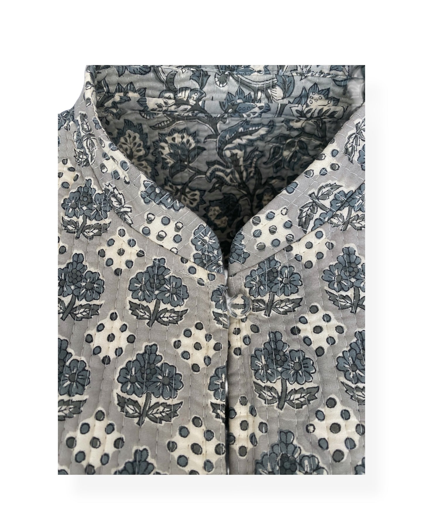 Grey Booti print Reversible jacket