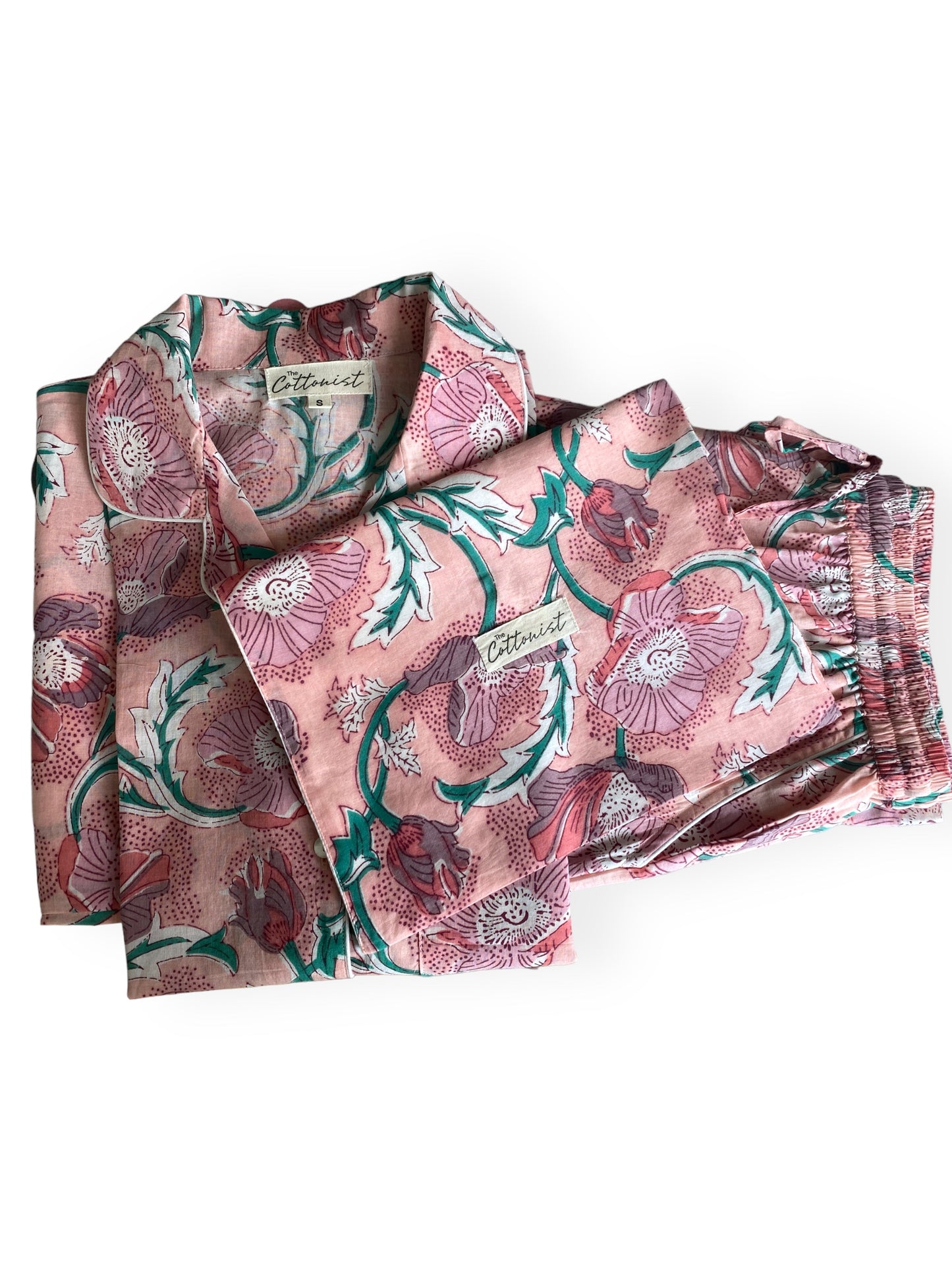 Peach Poppy floral print Pyjama set