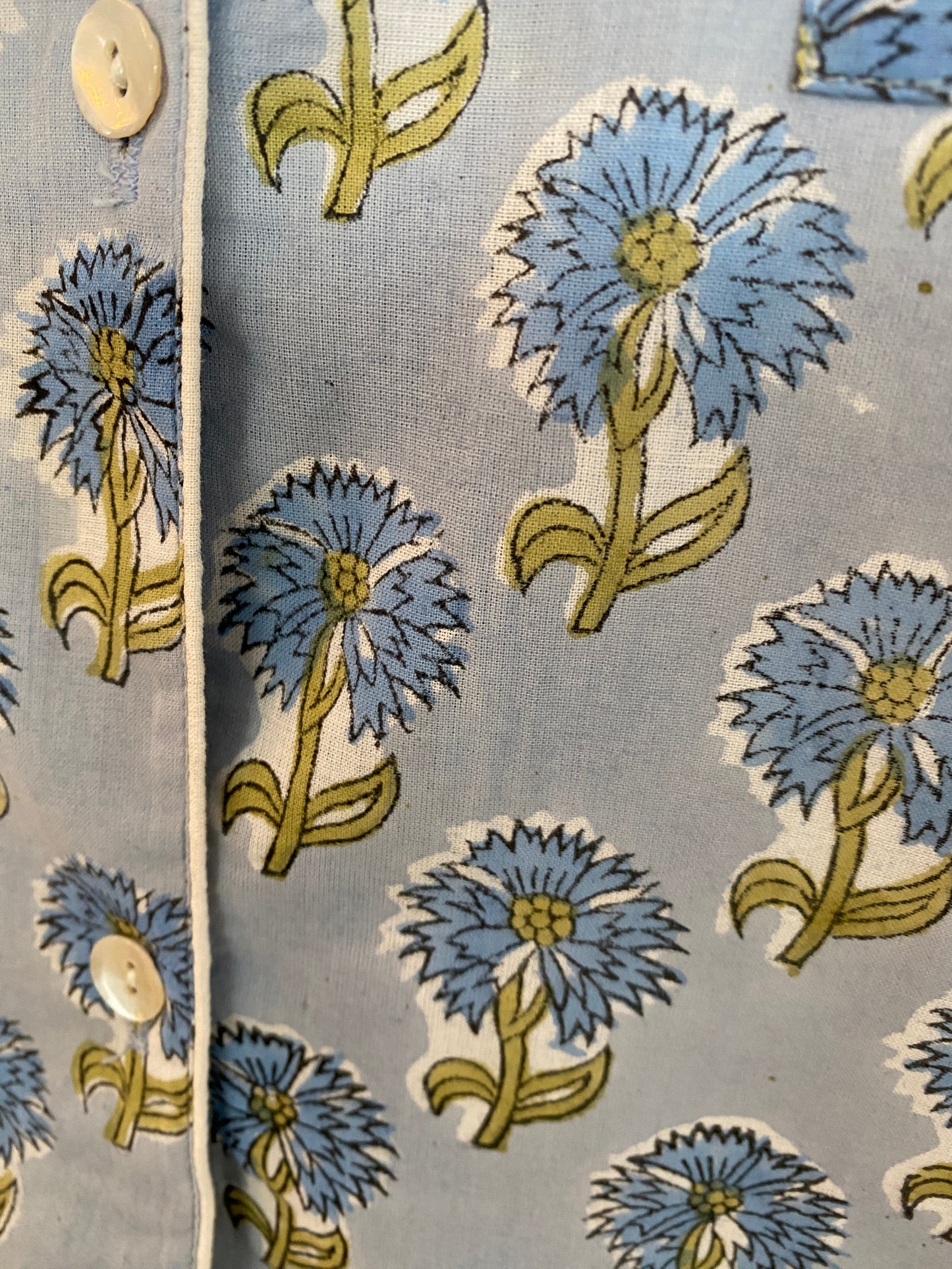 Sky blue Carnation Shorts set