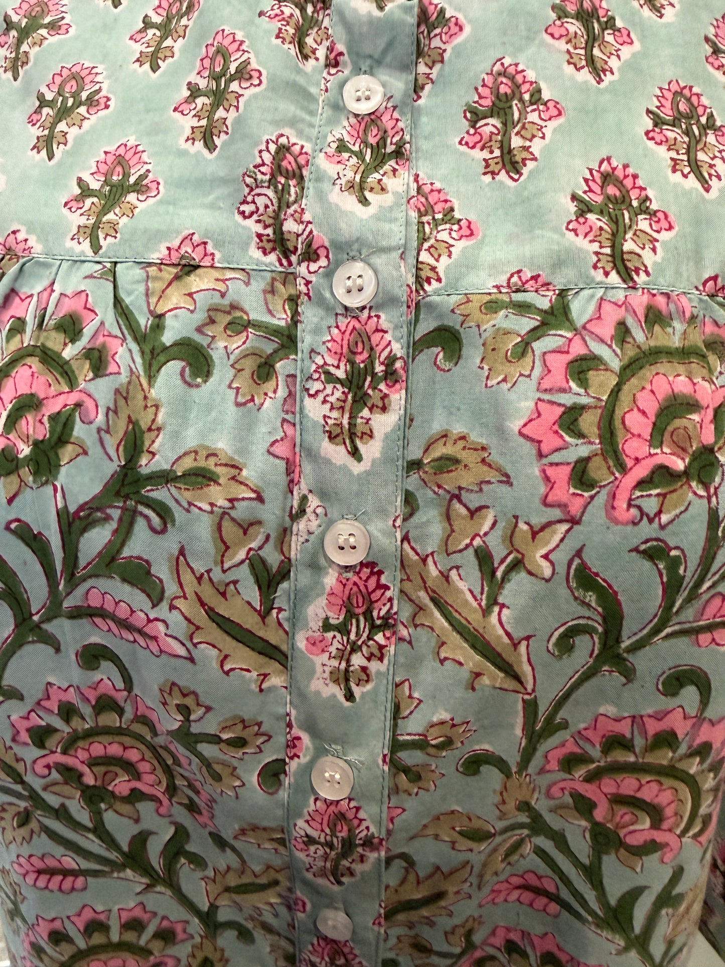 Duck-egg bloom Print Top