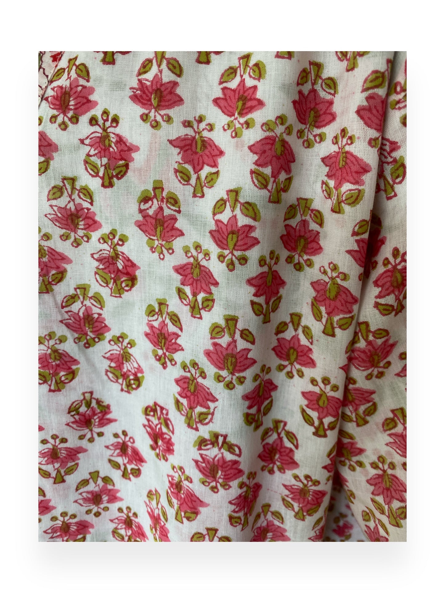 Raspberry Pink Booti jaal Reversible Cotton Robe/Kaftan