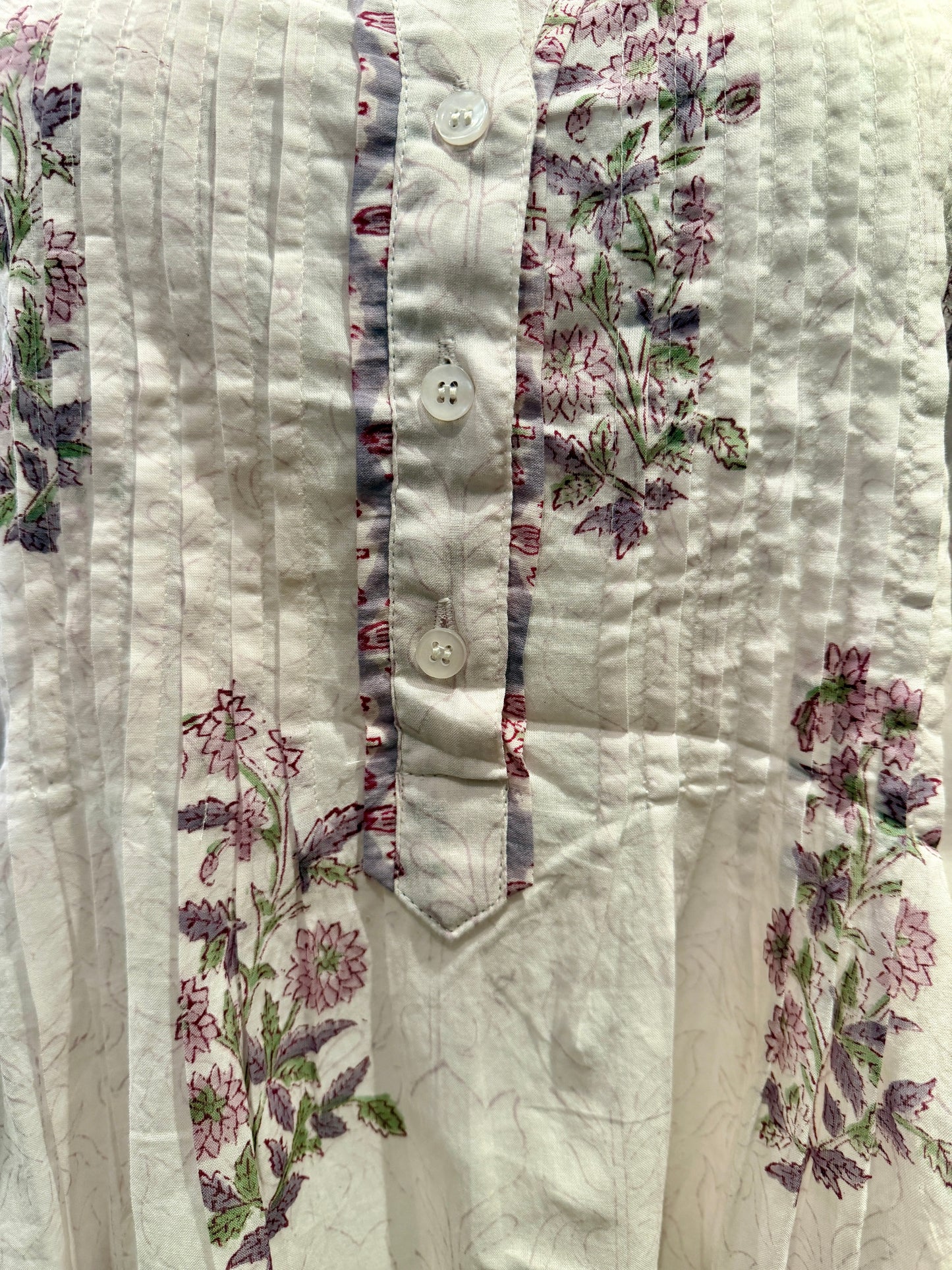Lilac Boota Pintuck Top