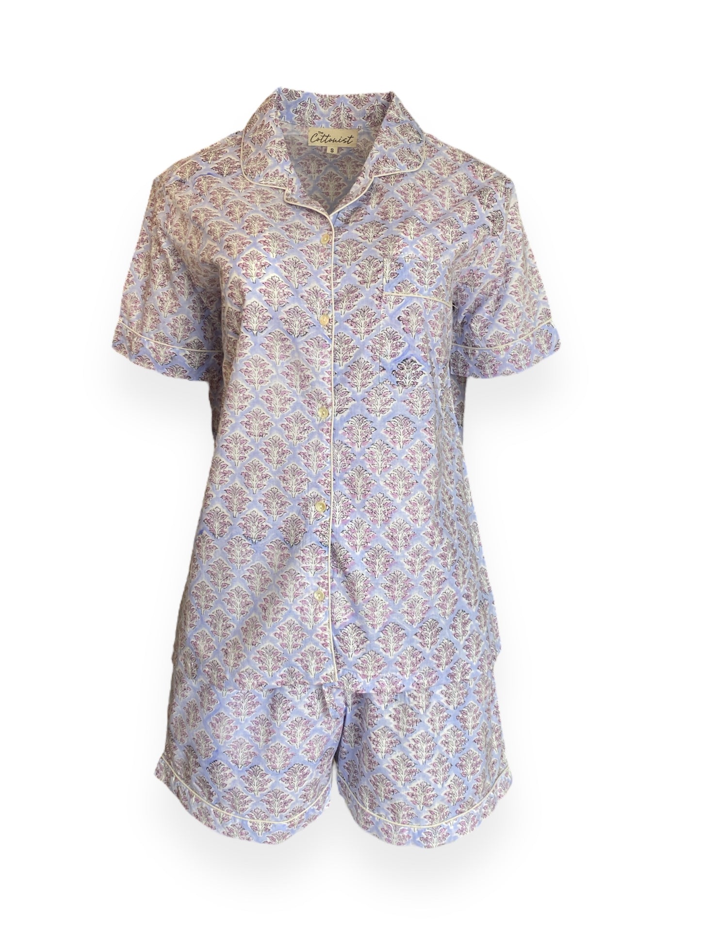 Pale Lavender Pink booti shorts set