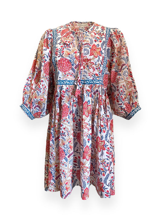 Red & Blue Vera Mini Dress
