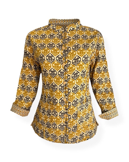 Autumn patti(Leaves) print Reversible jacket