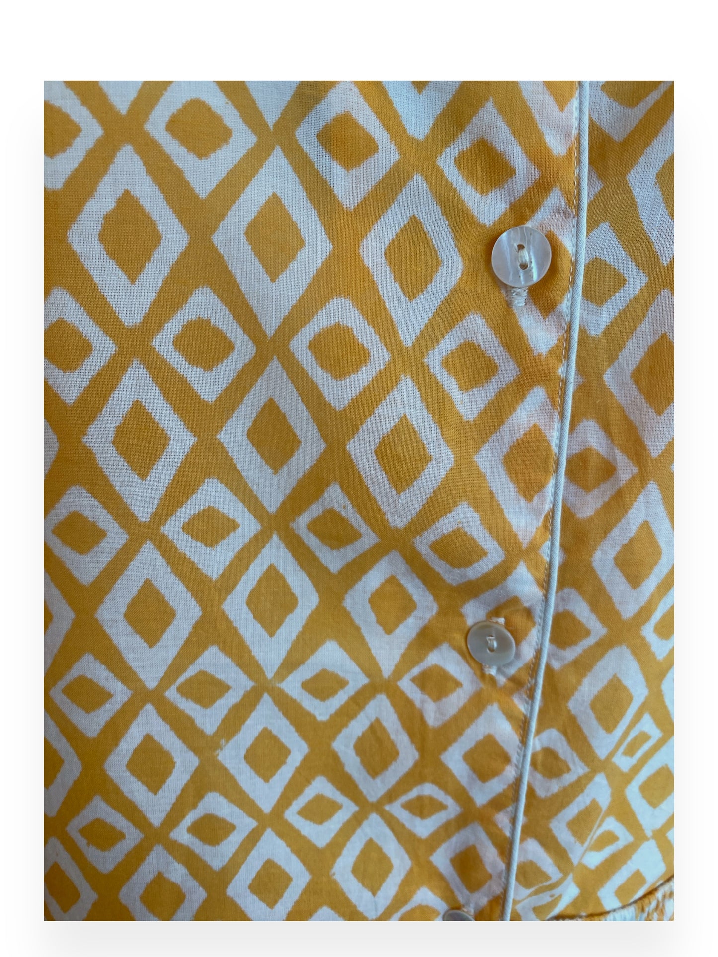 Dandelion Yellow handblock print Pyjama set