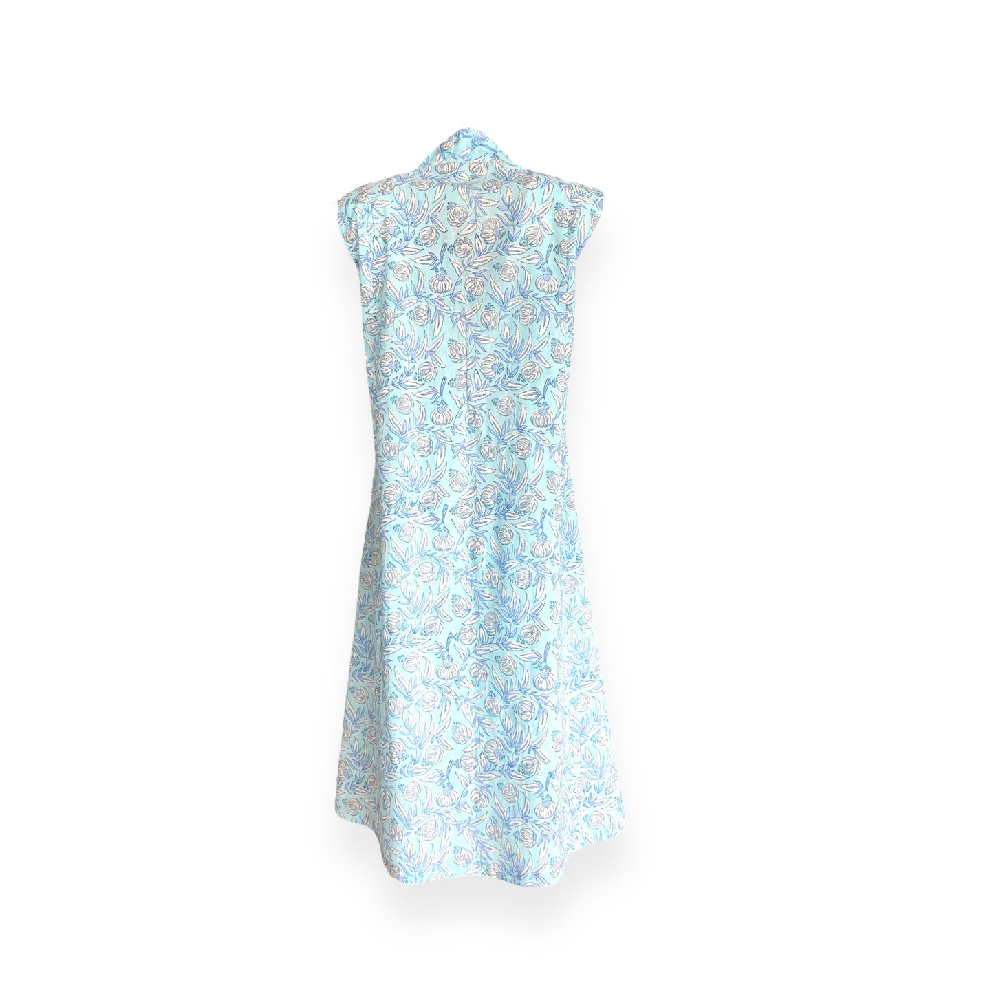 Ice Blue floral jaal Nightdress