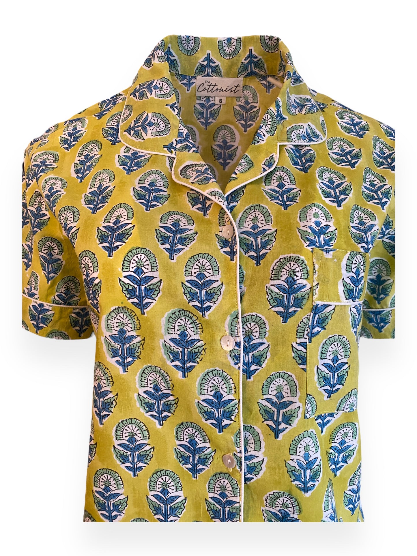 Lime green & Blue Booti Shorts set