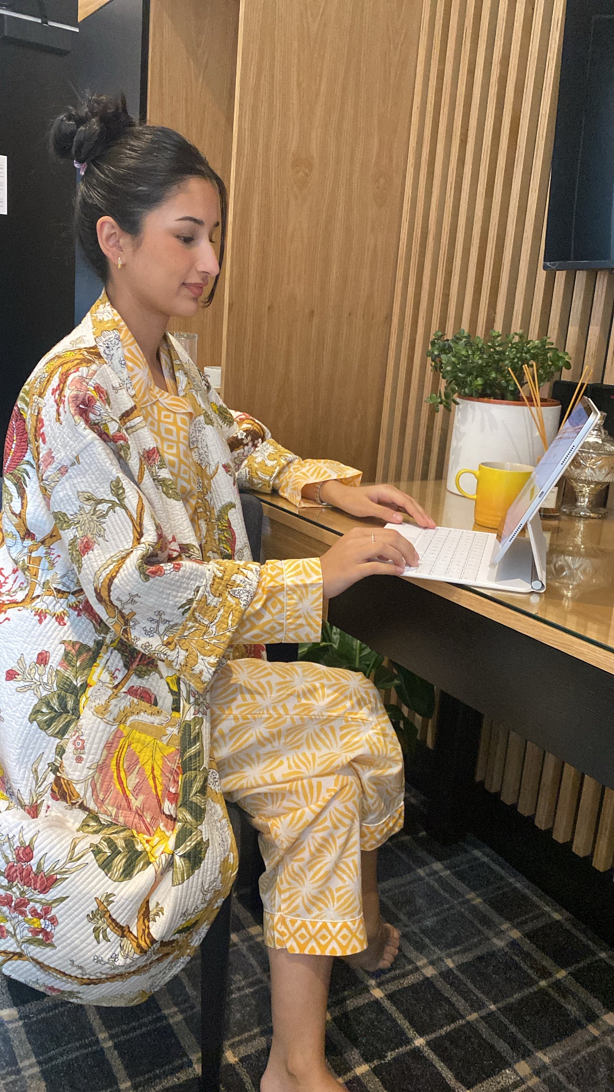 Dandelion Yellow handblock print Pyjama set