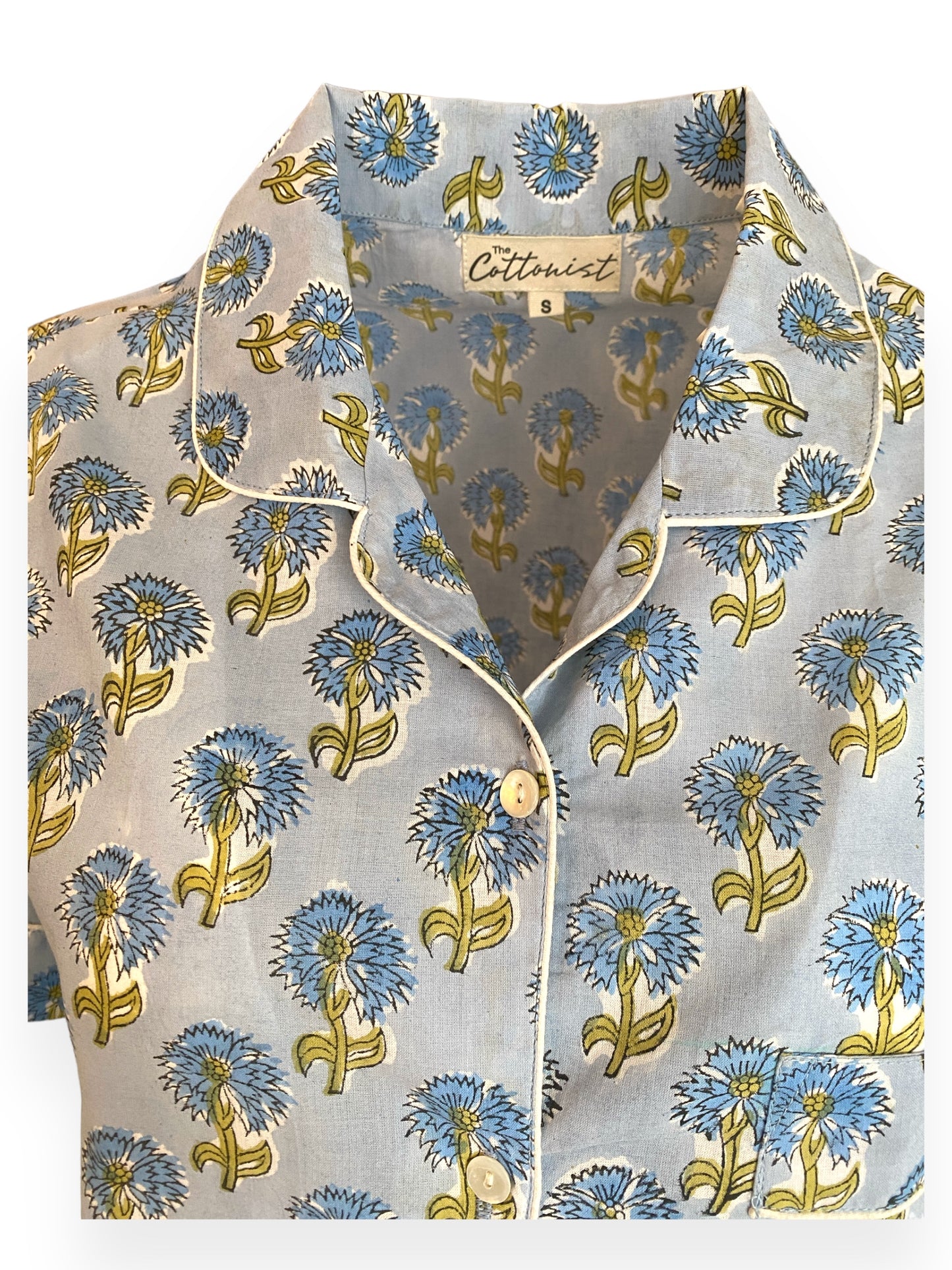 Sky blue Carnation Shorts set