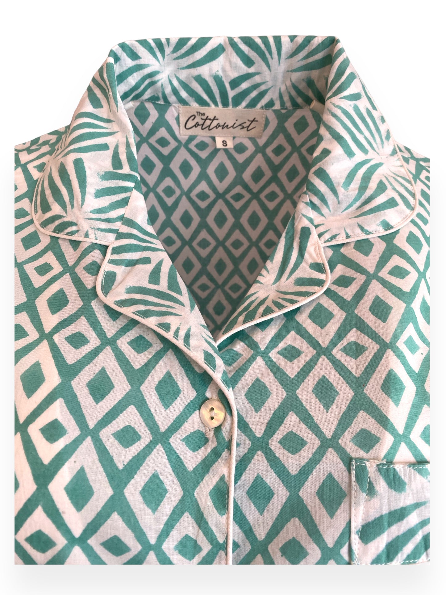 Fresh Mint handblock print Pyjama set