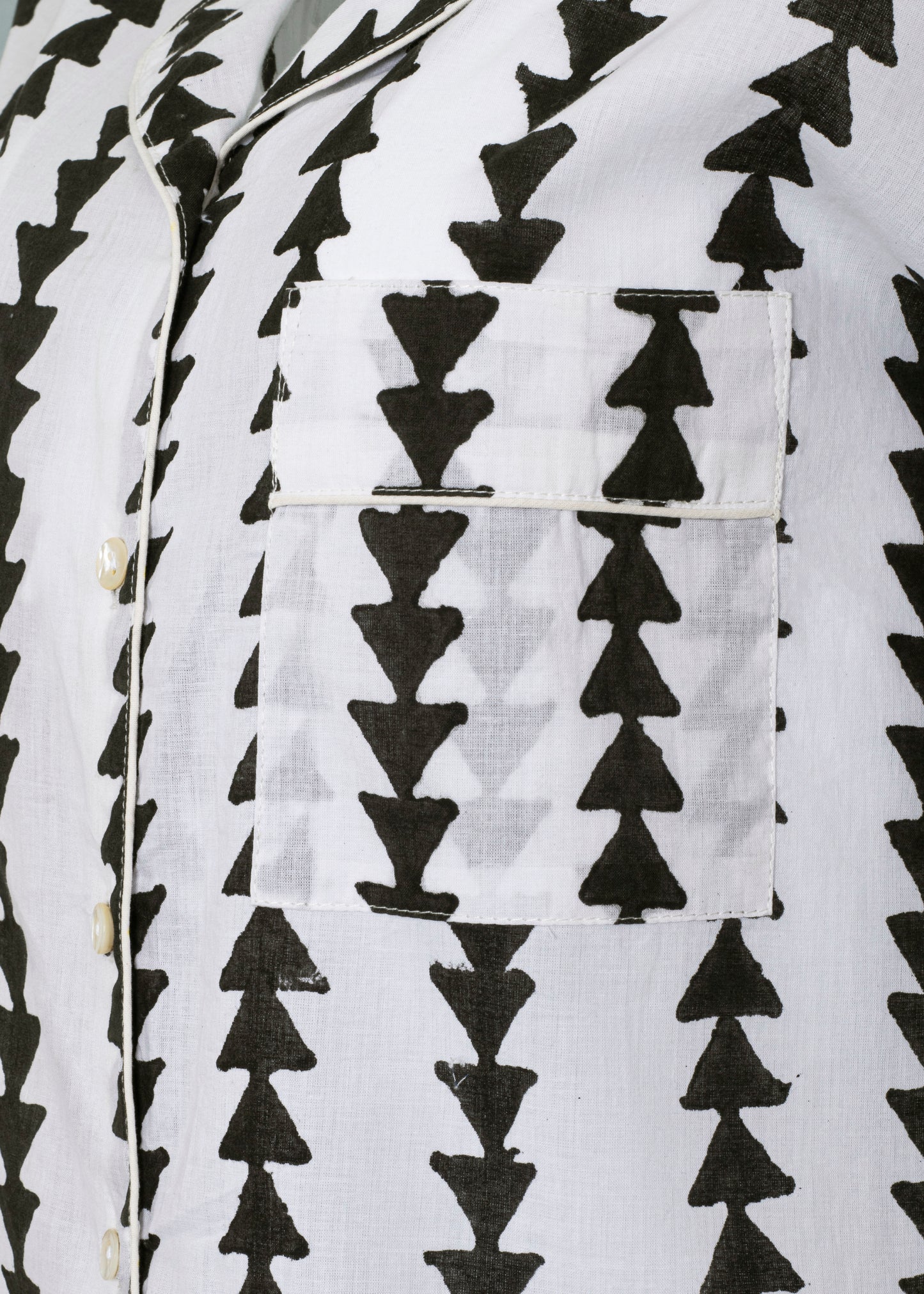 Monochrome Block Print Pyjama Set