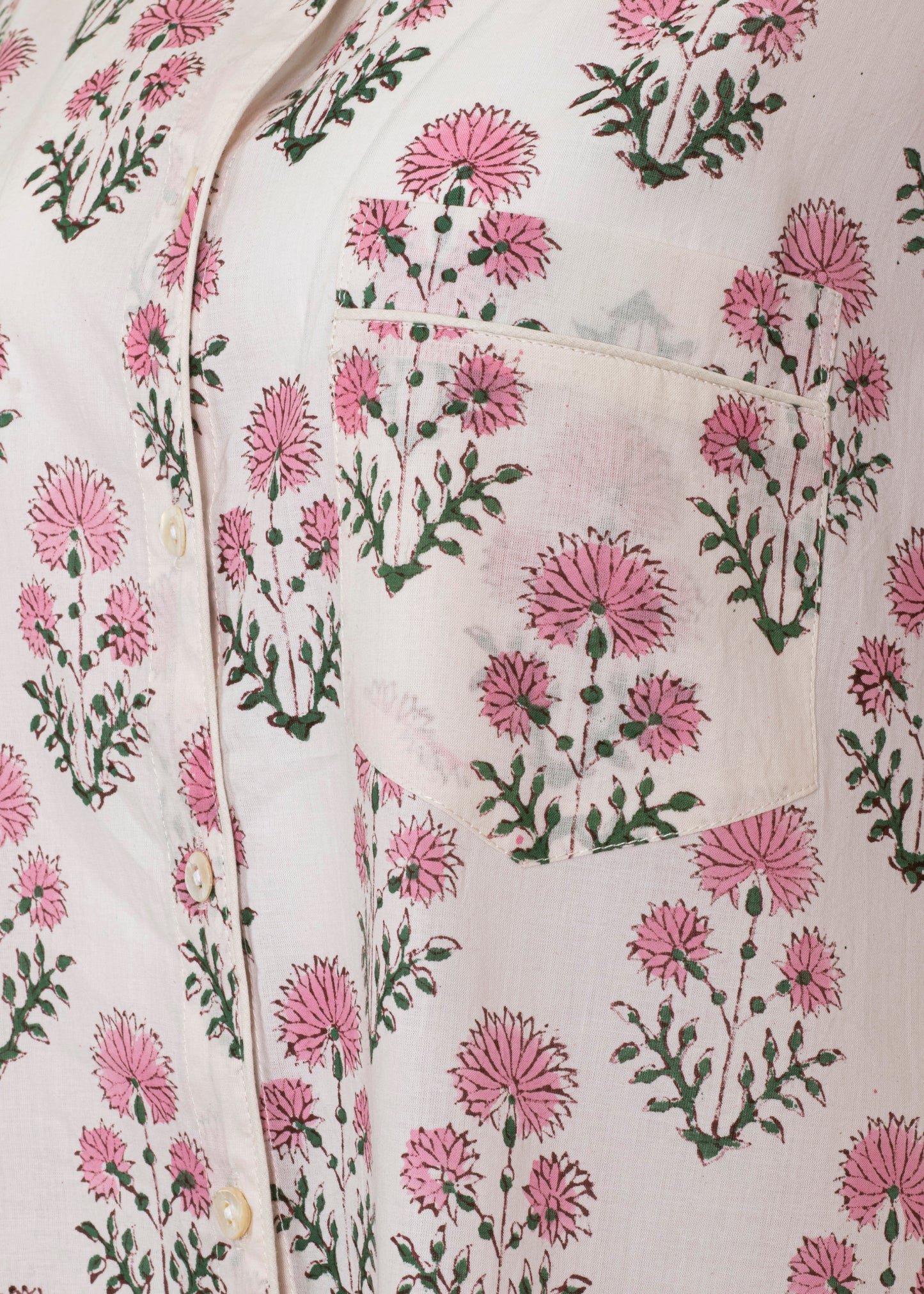 Summer Florals Block Print Nightshirt