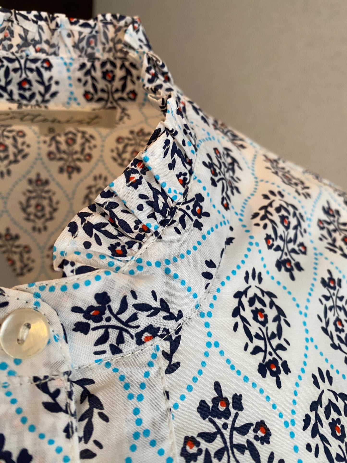 Dark Blue Booti Mehr Cotton top