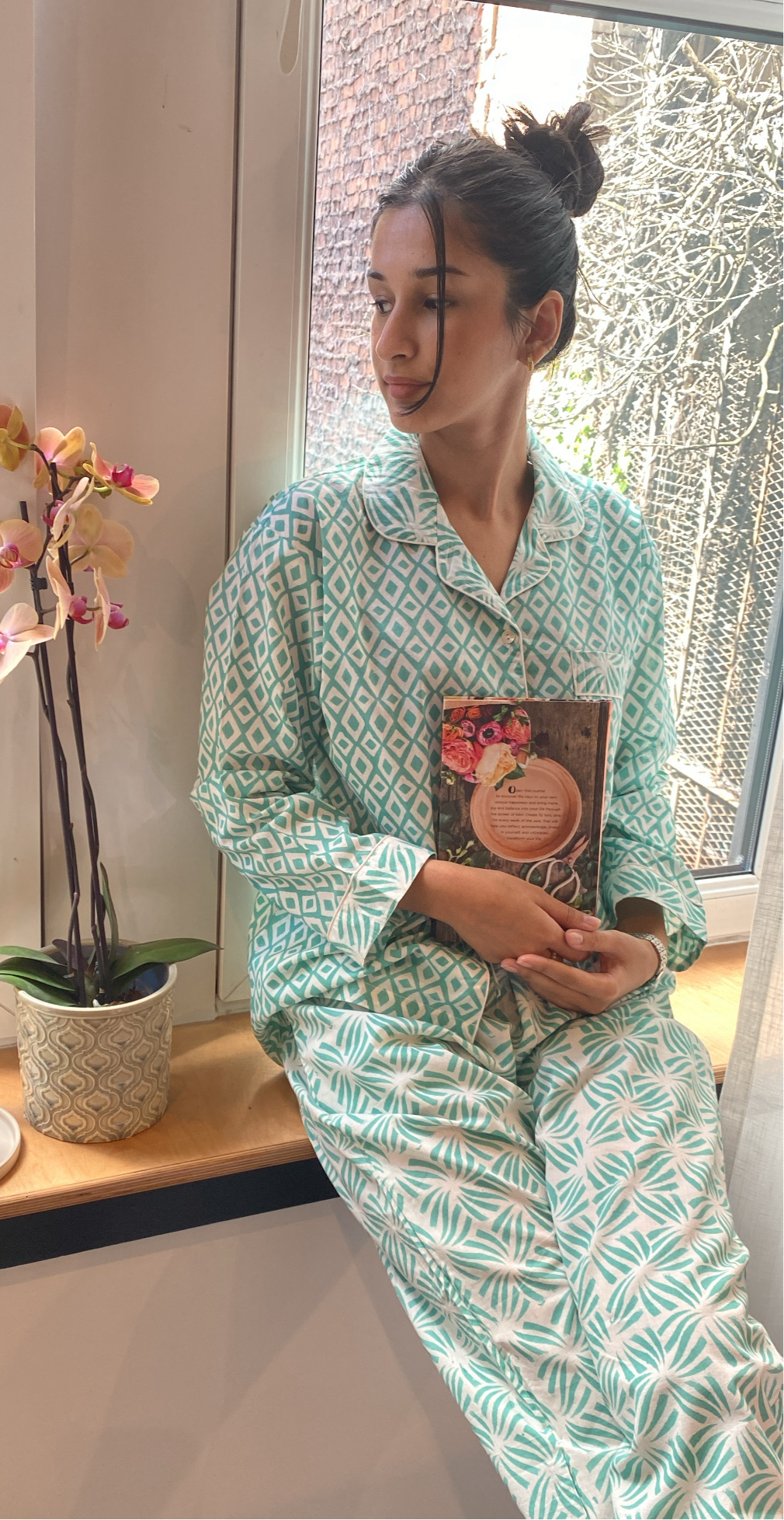 Fresh Mint handblock print Pyjama set