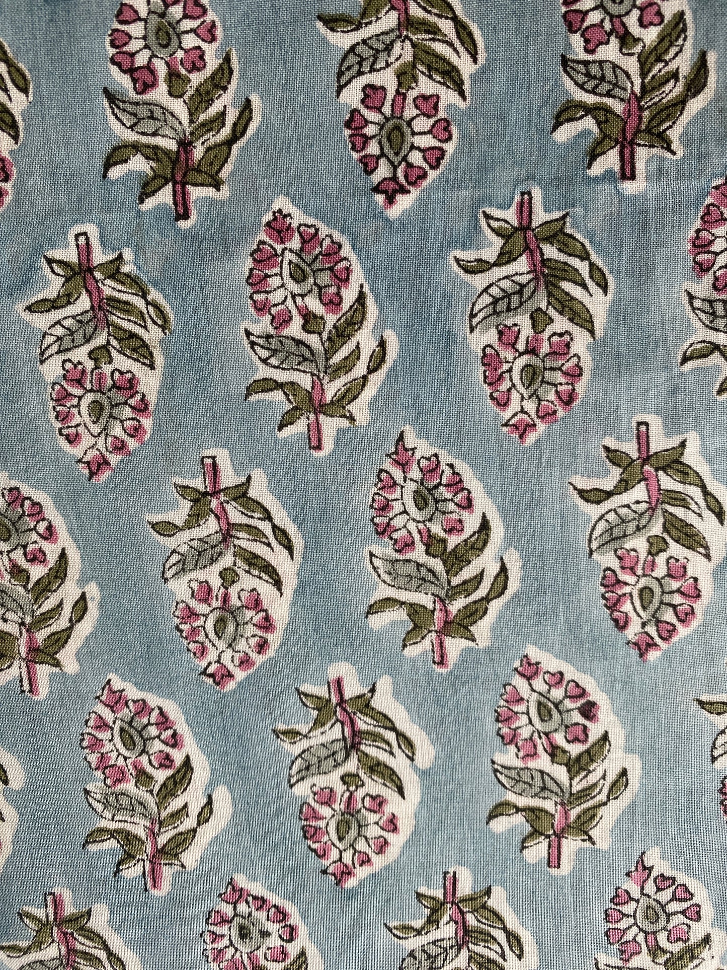 Blue-grey booti handblock print Pyjama set