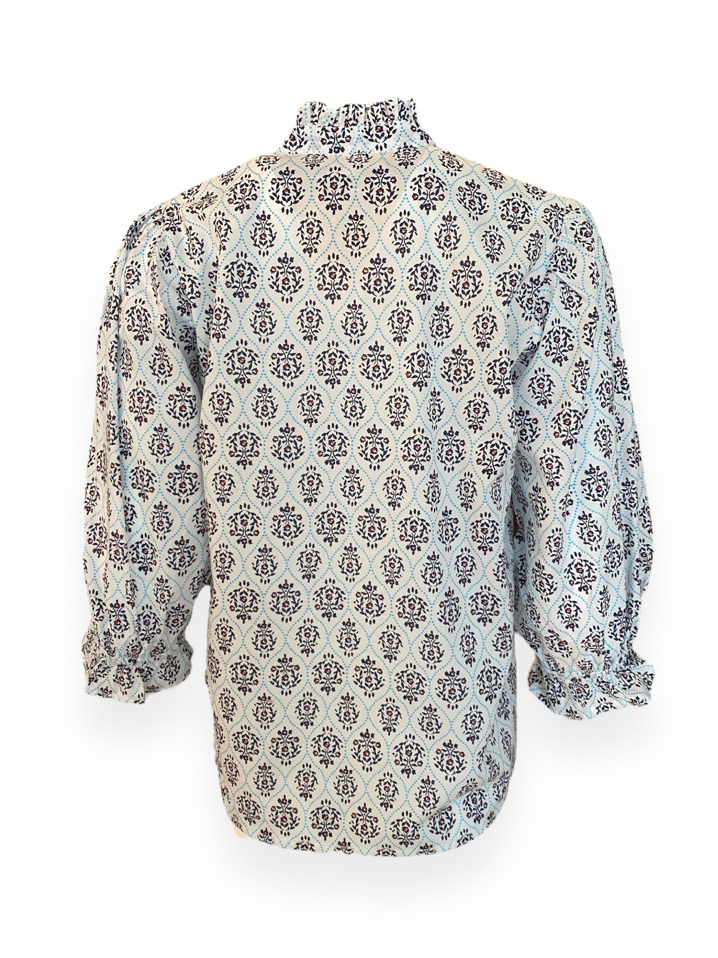 Dark Blue Booti Mehr Cotton top