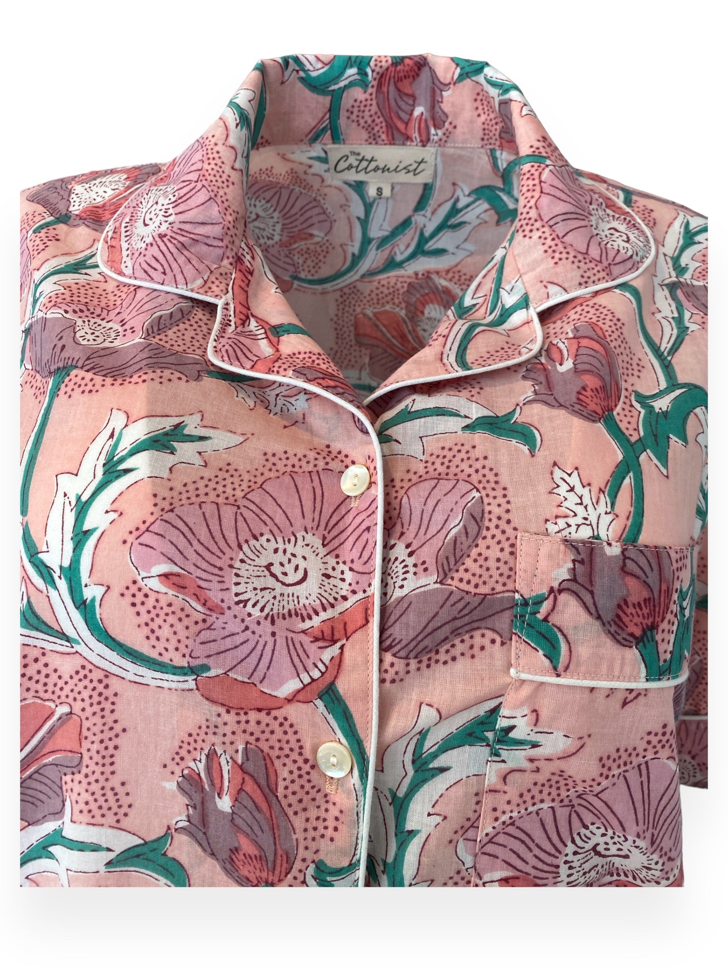 Peach Poppy floral print Pyjama set