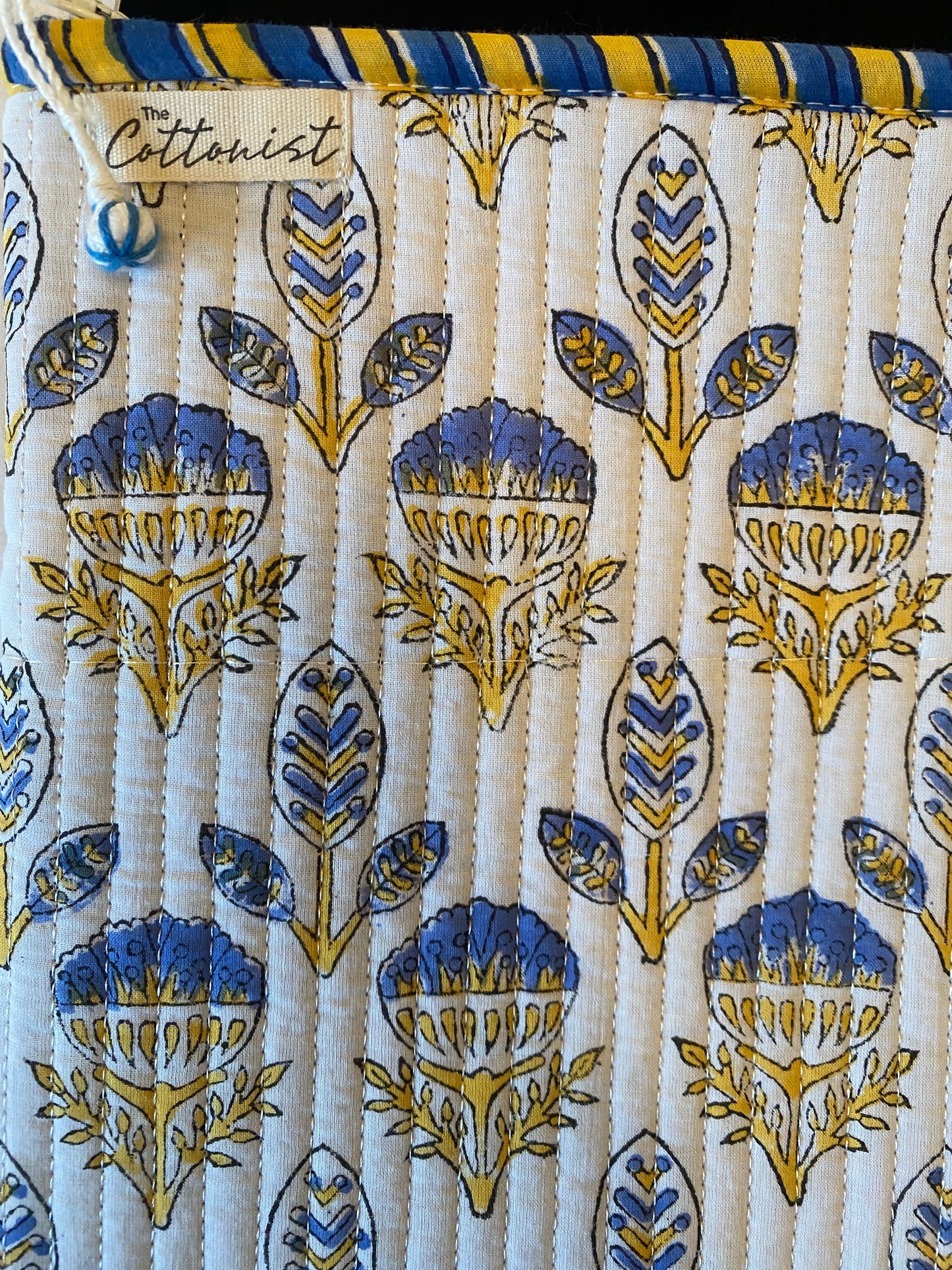 Yellow & Blue Booti Tablet Quilted Sleeve