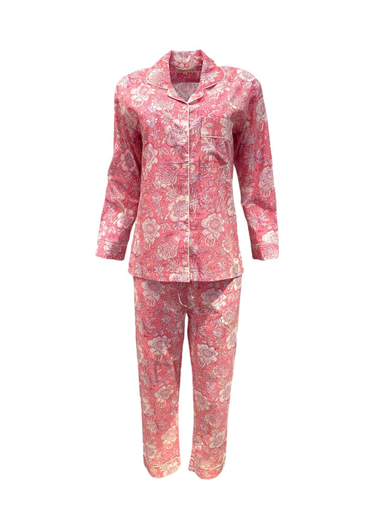 Blush Pink Hand Block Print Pyjama set
