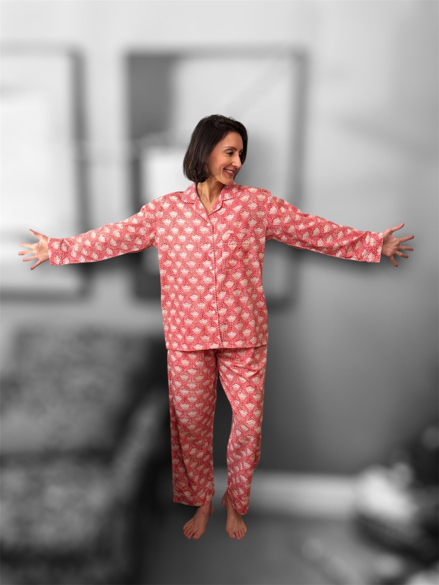 Coral Blooms print Pyjama set
