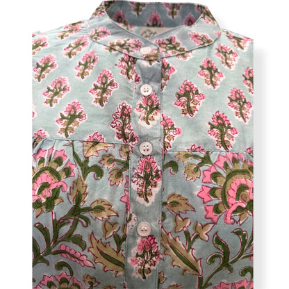 Duck-egg bloom Print Top