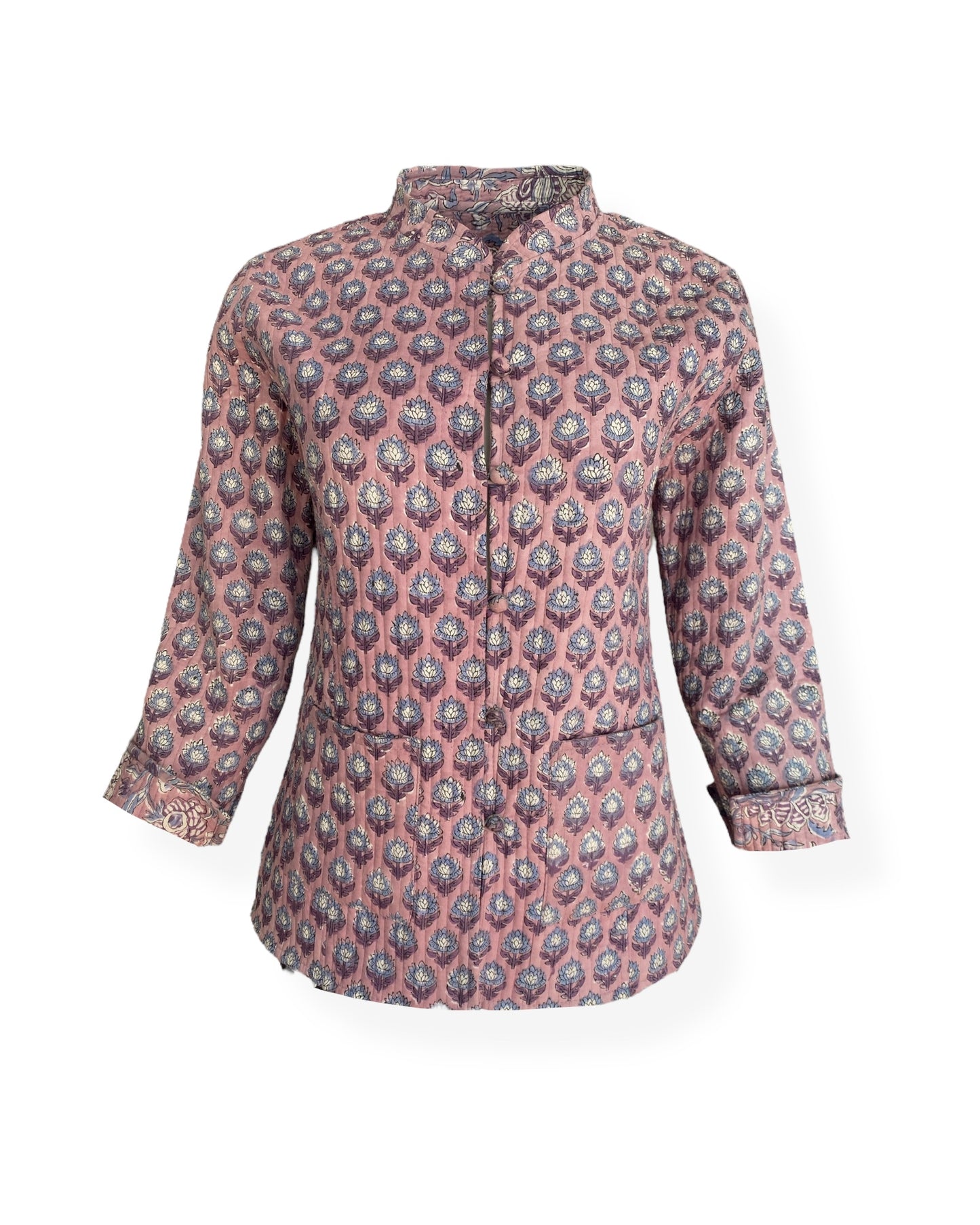 Mauve Guls print Reversible jacket