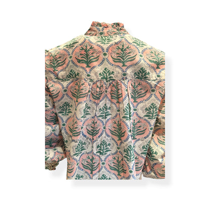 Sage and Blush blooms print top