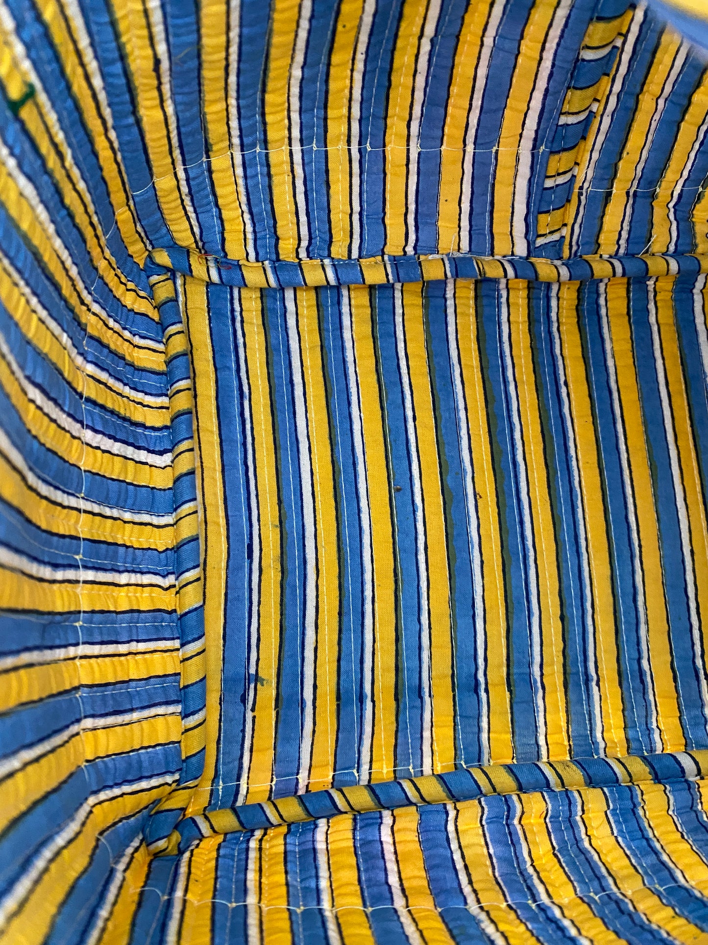 Sunlit Floral Handblock printed structured cosmetic bag / Travel kit