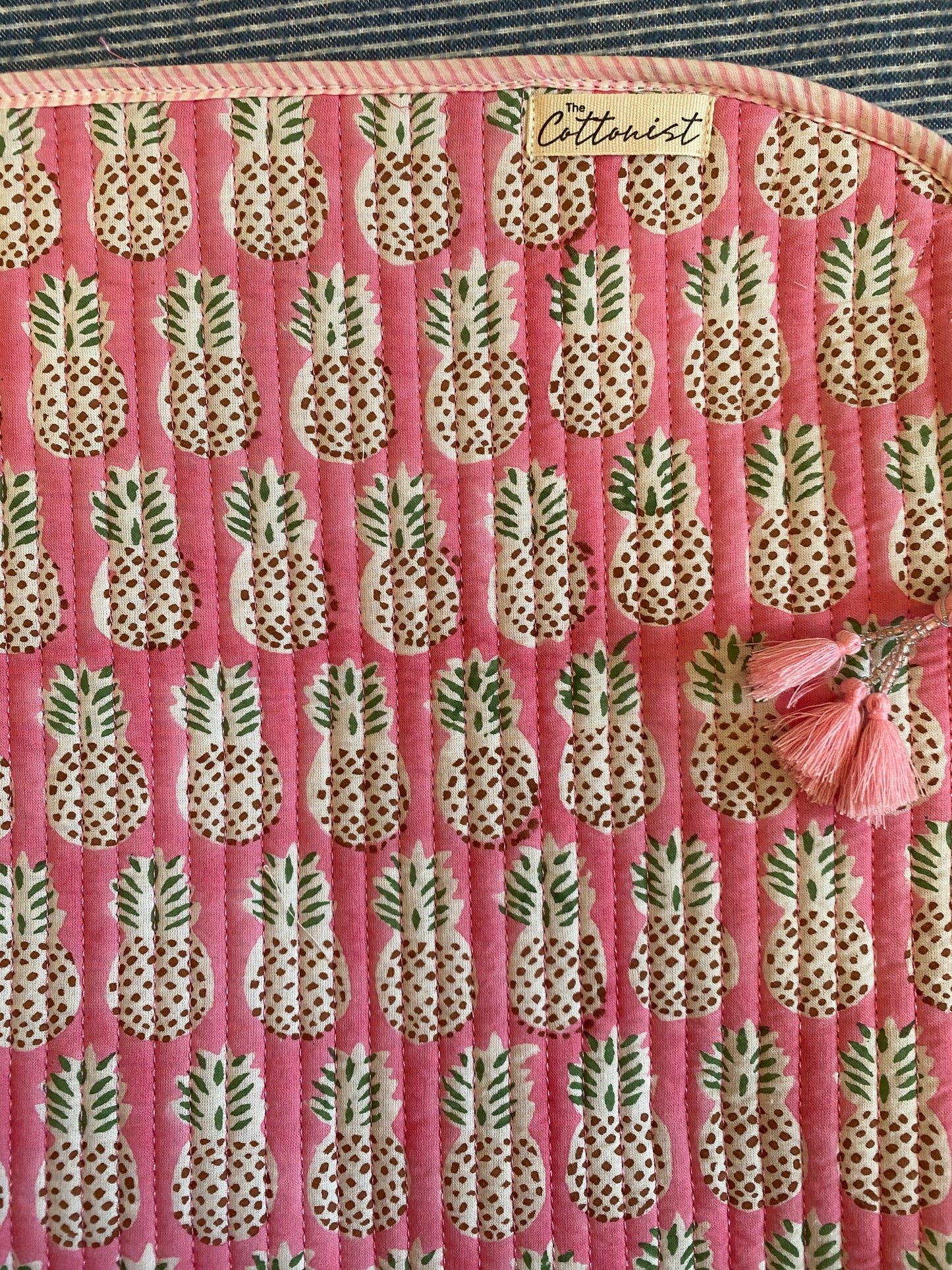 Pretty Pineapple Quilted Laptop Sleeve