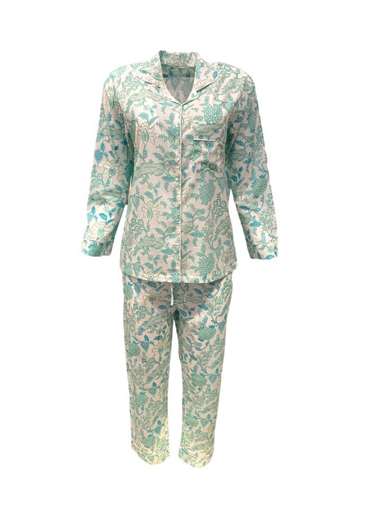 Jade vine Handblock print pyjama set
