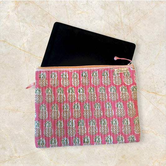 Playful Pineapple Tablet Quilted Sleeve