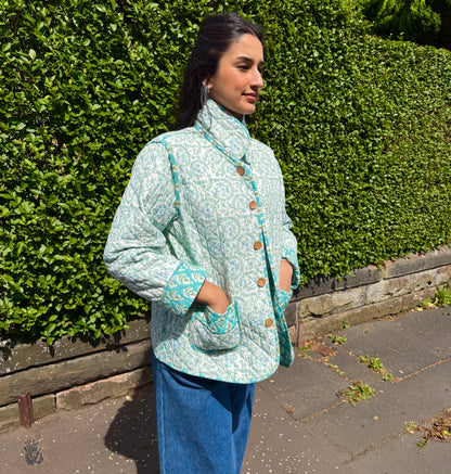 Tiffany Blue Reversible Boxy Jacket