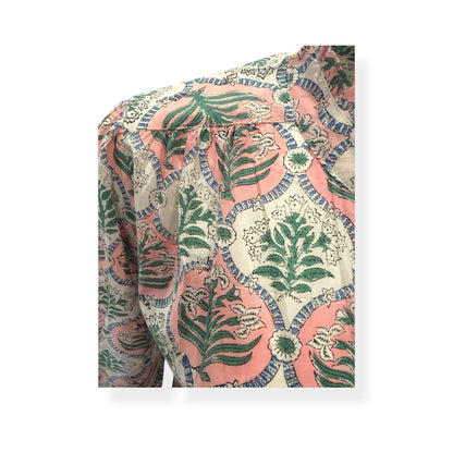 Sage and Blush blooms print top